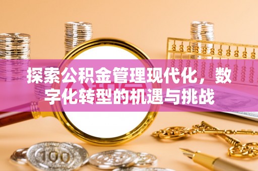 旅顺口探索公积金管理现代化，数字化转型的机遇与挑战